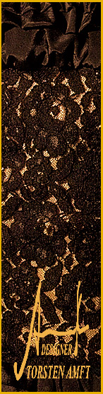 Detail Ansicht von der Struktur der franzsischen Spitze aus Lyon vom Haute Couture Kleid des Mode Macher`s Torsten Amft aus Berlin.